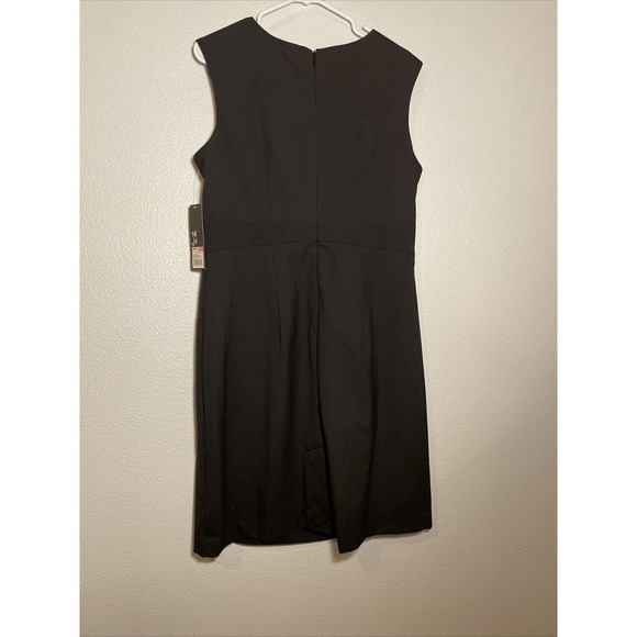 MOSSIMO SLEEVELESS BLACK DRESS LINED V-NECK KNEE LENGTH WOMENS SIZE 16 NWT - Picture 6 of 6